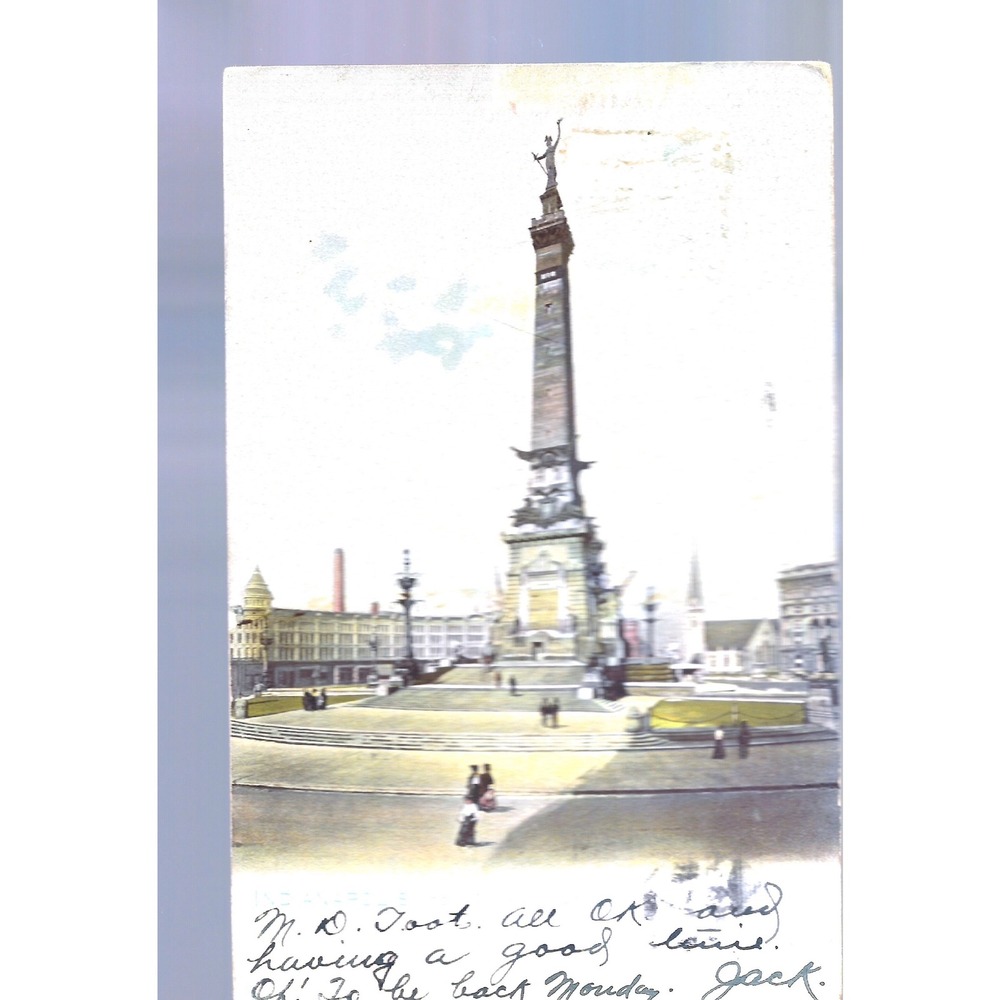 1906 Raphael Tuck Indianapolis Soldiers Sailors Monument Postcard‎ Series 2122